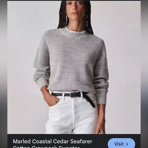Buck Mason marled coastal cedar seafarer crewneck